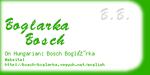 boglarka bosch business card